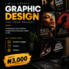 I will design professional flyers, posters, and social media graphics.